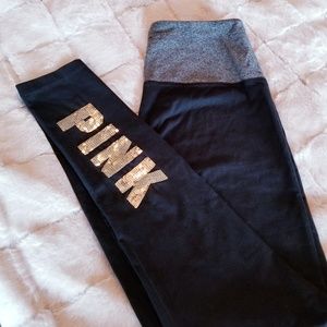 VS PINK Sequin Yoga Leggings